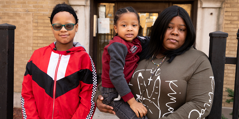 Dominique and her kids