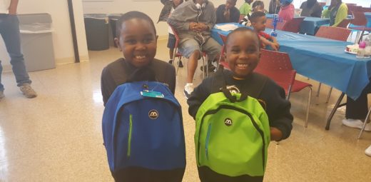 These kids at Wentworth Commons are so happy with their new school gear!