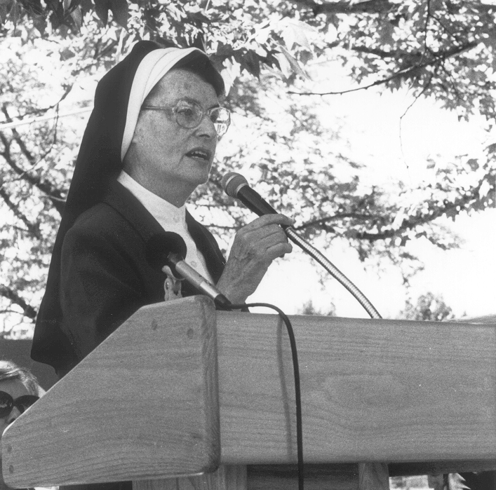Sister Mary Terese Tracy Speaking;