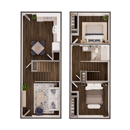 Two-Bedroom H-Unit