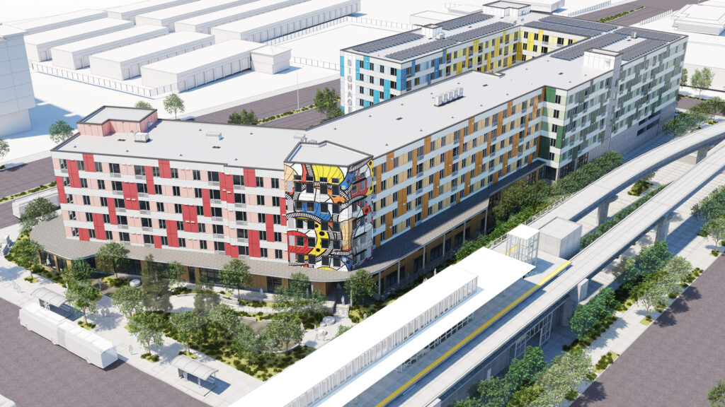 Front Aerial View Kent Multicultural Village Aerial Rendering Front