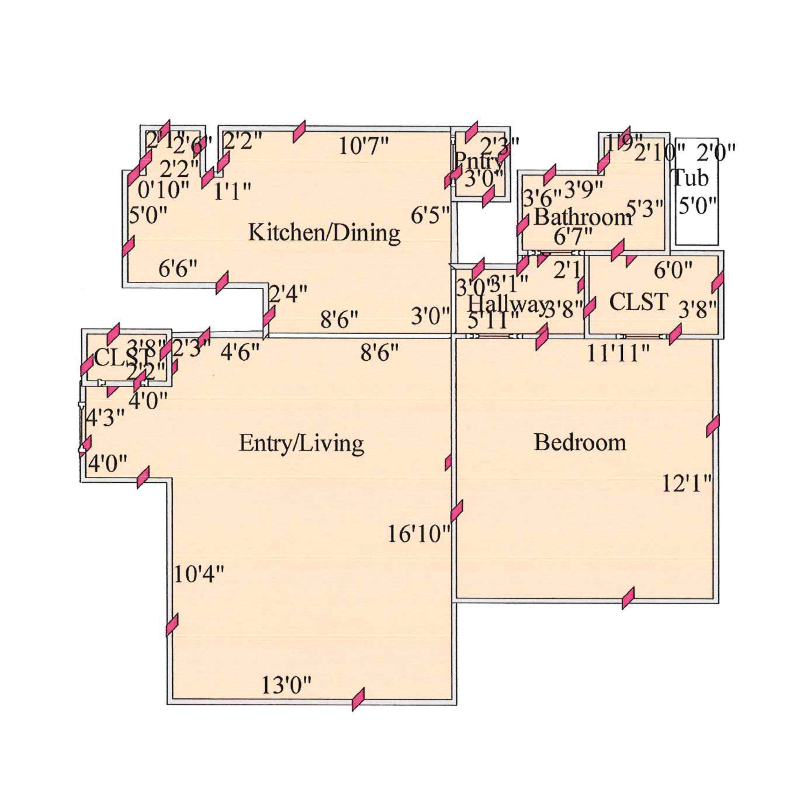 Ardenaire 1-Bedroom Floor Plan