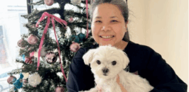 Sally Chiu with her puppy