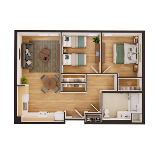 Cielo floor plan Unit 2br-A