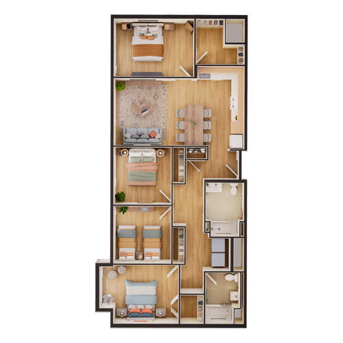 Cielo floor plan Unit 4br-A