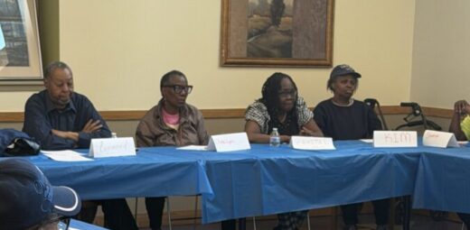Residents at community connect meeting