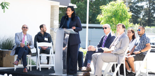 Tiffany speaks at Middlefield junction opening