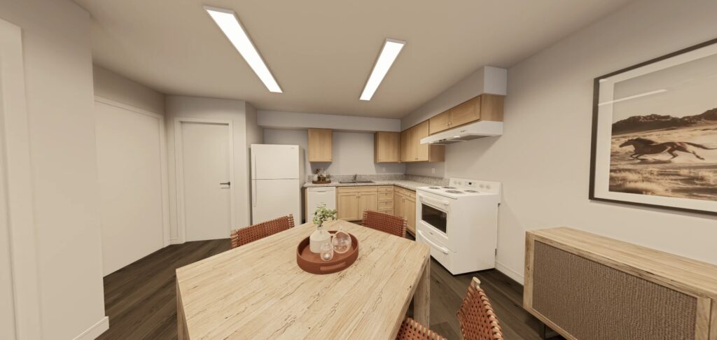 Kitchen Area El Dorado One Bedroom Dining and Kitchen Area, Bldg A