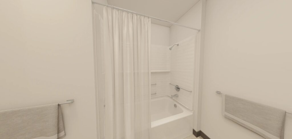 Bathroom View El Dorado Three Bedroom Bathroom, Bldg B