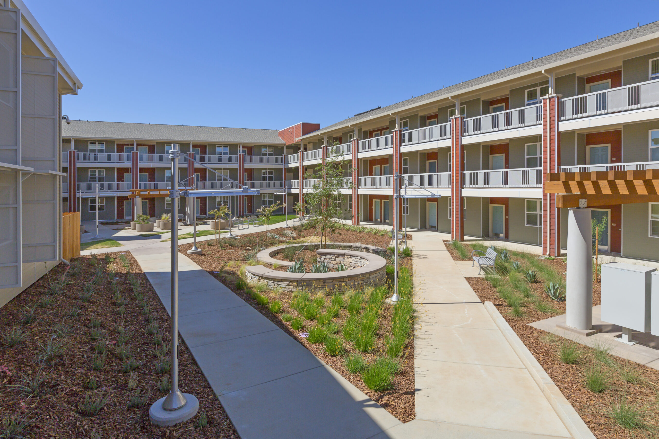 Courtyard Mather Veterans Village Phase 1 Courtyard