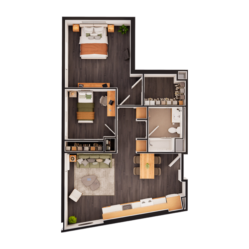 Luca Floor Plan Unit 2D